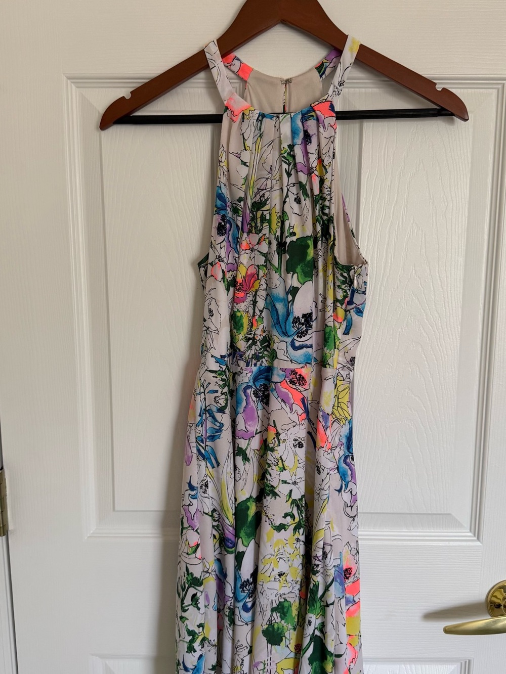 Express Floral Halter Maxi Dress - Multi-Color
